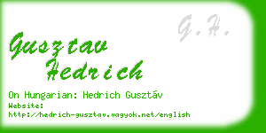 gusztav hedrich business card