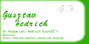 gusztav hedrich business card